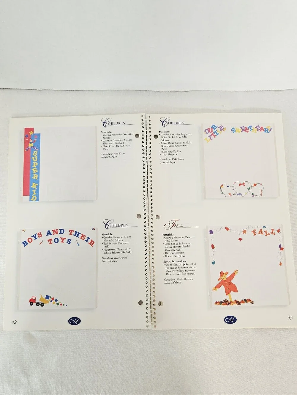 Creative Memories Scrapbook Page Design & Layout Ideas Book Vol IV 1998